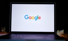 Google logo on laptop