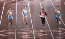 Runners compete at the Tokyo Paralympic Games
