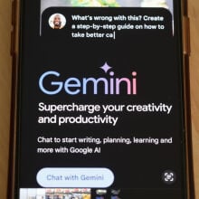 Gemini Ai is seen on a phone