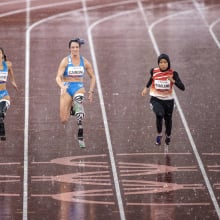 Runners compete at the Tokyo Paralympic Games
