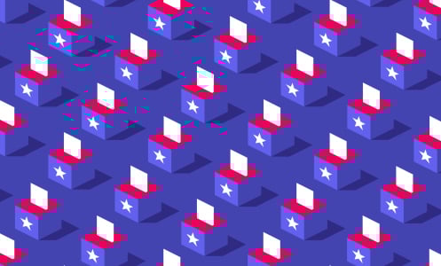 Voting Election Ballot Box Repeating Tileable Pattern 