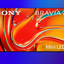 Sony Bravia 7 75" on a blue gradiant background